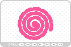 Rolled 3d Flower Template SVG PNG DXF Product Image 1