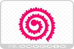 Rolled Flower SVG PNG DXF Product Image 1