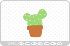 Cactus Tree Flower Spikes Desert Nature Plant SVG PNG DXF Product Image 1