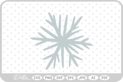 Snowflake Doodle Sketch Christmas Winter SVG PNG DXF Product Image 1