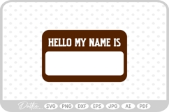 Name Tag SVG PNG DXF Product Image 1