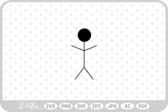 Stick Person Man Woman Doodle Sketch SVG PNG DXF Product Image 1