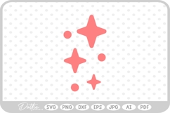 Sparkle Star Shape Cluster Space SVG PNG DXF Product Image 1