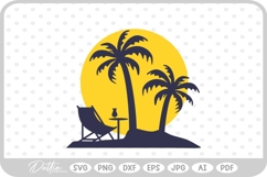 Vacation Palm Tree Tropical Plant SVG PNG DXF Product Image 1