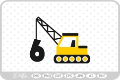 Crane Truck Age 6 Construction Vehicle SVG PNG DXF Product Image 1