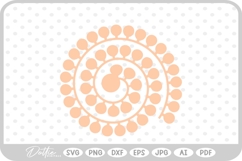 Paper Flower Rolled Craft SVG PNG DXF Product Image 1