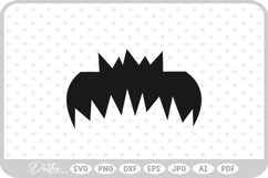 Frankenstein Hair Halloween Monster Zombie SVG PNG DXF Product Image 1