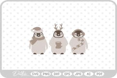 Penguins Christmas Festive Winter SVG PNG DXF Product Image 1