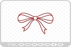 Ribbon Bow Hand Drawn Doodle SVG PNG DXF Product Image 1