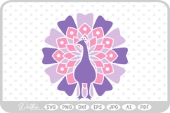 Mandala Peacock SVG PNG DXF Product Image 1