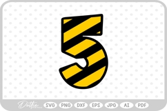 Construction Number 4 SVG PNG DXF Product Image 1