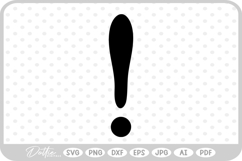 Exclamation Mark SVG PNG DXF Product Image 1