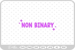 Non Binary Pronouns Words LGBTQ SVG PNG DXF Product Image 1