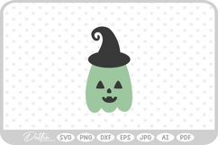 Pumpkin Jack o Lantern Witch Hat SVG PNG DXF Product Image 1