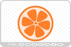 Orange Citrus Fruit SVG PNG DXF Product Image 1