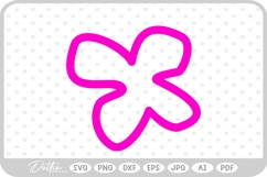 Flower Doodle Sketch Style Hand Drawn SVG PNG DXF Product Image 1