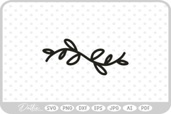 Botanical Hand Drawn Vine Doodle Nature SVG PNG DXF Product Image 1