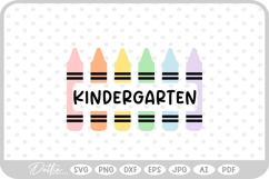 Crayons Kindergarten SVG PNG DXF Product Image 1