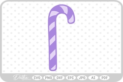 Candy Cane Christmas Gift Bow Food SVG PNG DXF Product Image 1