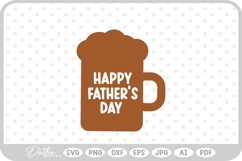 Fathers Day Beer Glass SVG PNG DXF Product Image 1