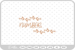 Home House Number Floral Sign SVG PNG DXF Product Image 1