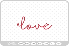 Love Script Text Valentine's Day Quote SVG PNG DXF Product Image 1