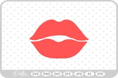 Lips Kiss Pout SVG PNG DXF Product Image 1