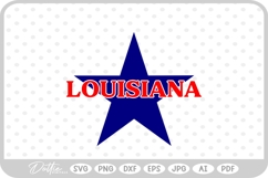 Louisiana Star USA State America SVG PNG DXF Product Image 1