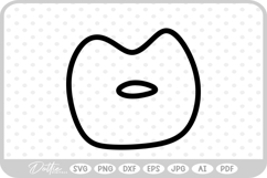 Cartoon Mouth Emoji Silly Emotive Doodle Sketch SVG PNG DXF Product Image 1