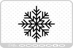 Snowflake Snow Winter Christmas SVG PNG DXF Product Image 1