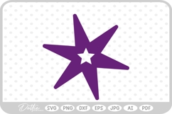 Star with small Star SVG PNG DXF Product Image 1