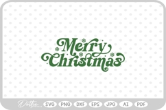 Merry Christmas Script Text Snowflake SVG PNG DXF Product Image 1