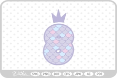 Mermaid Scale Number 8 Eight SVG PNG DXF Product Image 1