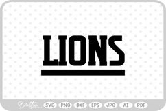 Sports Lions Team SVG PNG DXF Product Image 1