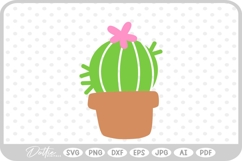 Cactus Tree Flower Spikes Desert Nature Plant SVG PNG DXF Product Image 1