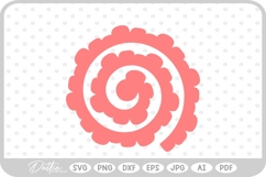 Rolled Flower Template SVG PNG DXF Product Image 1