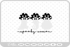 Ghost Mushroom Toadstool Fall Autumn Halloween SVG PNG DXF Product Image 1