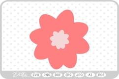 Flower Floral Silhouette Shape Doodle SVG PNG DXF Product Image 1
