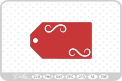Christmas Tag Gift Present Winter Festive SVG PNG DXF Product Image 1