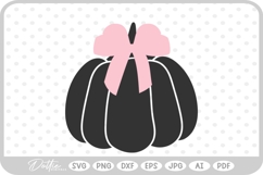 Halloween Bow Pumpkin Cute Bat Spooky Fall SVG PNG DXF Product Image 1