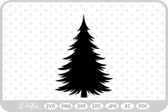 Pine Tree Forest Winter Spruce Christmas SVG PNG DXF Product Image 1