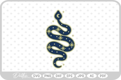 Snake with Stars SVG PNG DXF Product Image 1