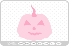 Pink Pumpkin Jack o Lantern Halloween SVG PNG DXF Product Image 1