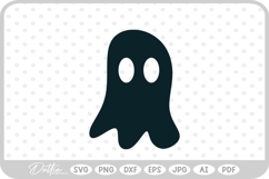 Ghost Shape Halloween Spooky SVG PNG DXF Product Image 1