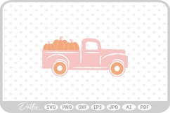 Fall Autumn Pumpkin Truck Halloween SVG PNG DXF Product Image 1