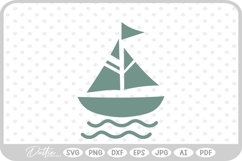 Sailing Boat SVG PNG DXF Product Image 1