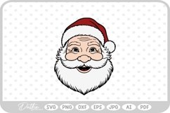 Santa Face Father Christmas Winter SVG PNG DXF Product Image 1