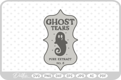 Ghost Tears Potion Bottle Label Halloween Witch SVG Product Image 1