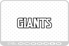 Giants Sports Team SVG PNG DXF Product Image 1