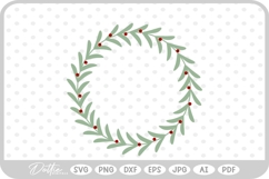 Botanical Wreath Frame Border SVG PNG DXF Product Image 1